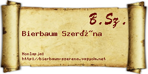 Bierbaum Szeréna névjegykártya